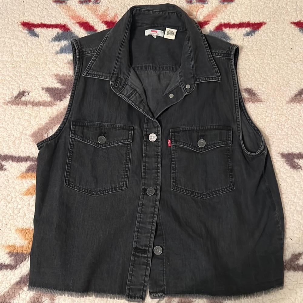 Black denim Levi's vest - Large